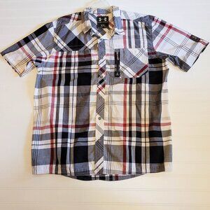 Under Armour Shirt Mens Extra Large Plaid Short Sleeve Cotton Button Up